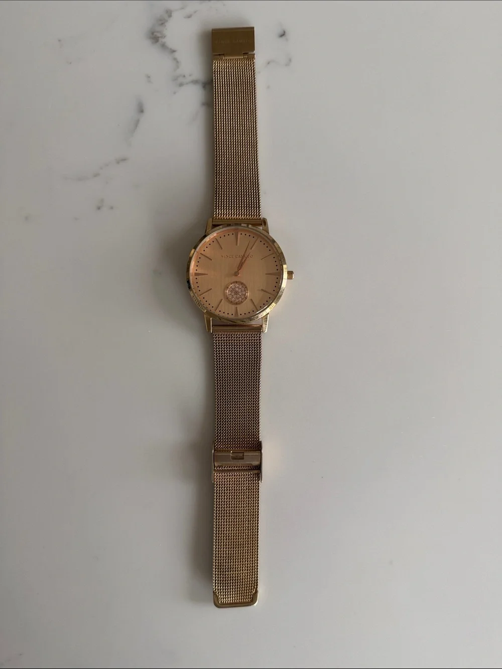 Vince Camuto Gold Mesh Bracelet Watch